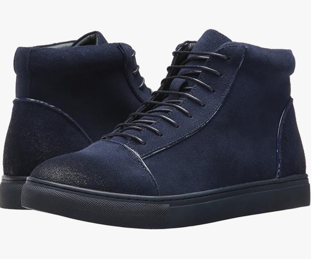 English Laundry Grundy Sneaker Boots 9 Blue Suede Leather NWT Chukka Combat Lace